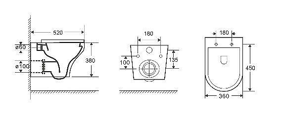 Унитаз подвесной WeltWasser ODENBACH 004GL-WT белый глянец купить в интернет-магазине Sanbest