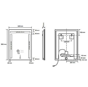 Зеркало Bemeta 101401107 хром в ванную от интернет-магазине сантехники Sanbest