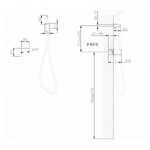 Гигиенический душ ABBER Rund AF8725SP сатин купить в интернет-магазине сантехники Sanbest