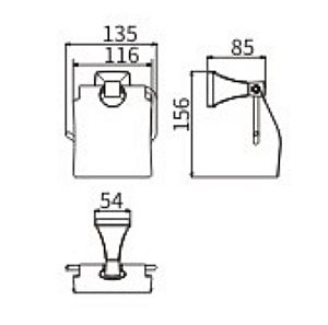 Держатель для туалетной бумаги CeramaLux Domino 95407 хром купить в интернет-магазине сантехники Sanbest
