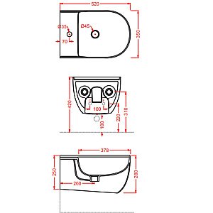 Биде подвесное Artceram The One THB001 Nero Matt купить в интернет-магазине Sanbest