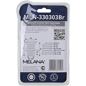 Донный клапан без перелива Melana MLN-330303BR в блистере/бронза купить в интернет-магазине сантехники Sanbest
