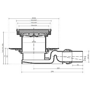 Душевой трап Pestan Confluo Standard 13000159 белый/золото купить в интернет-магазине Sanbest