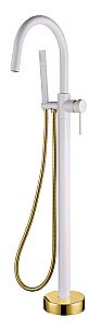 Смеситель для ванны Boheme Uno 469-WG белый/золото купить в интернет-магазине сантехники Sanbest