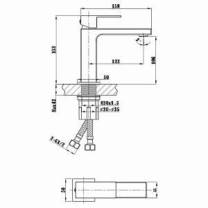 Смеситель для раковины Vincea Rondo VBF-1C01MB черный матовый купить в интернет-магазине сантехники Sanbest