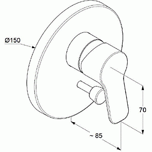 Смеситель для душа Kludi Pure&Easy 374190565 хром купить в интернет-магазине сантехники Sanbest