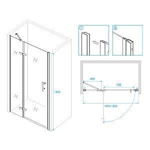 Душевая система RGW Shower Panels SP-6143-01 50140801-01 хром купить в интернет-магазине сантехники Sanbest