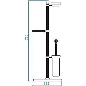 Стойка Cezares OLIMP-WCS-03/24-M золото 24 карат купить в интернет-магазине сантехники Sanbest