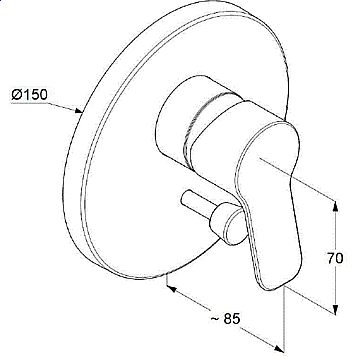 Смеситель для душа Kludi Pure&Easy 374190565 хром купить в интернет-магазине сантехники Sanbest