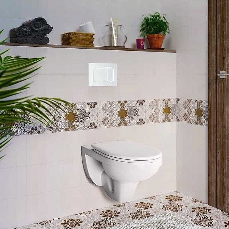 Унитаз подвесной Berges GAMMA 42430с инсталляцией, белый/кнопка белая купить в интернет-магазине Sanbest