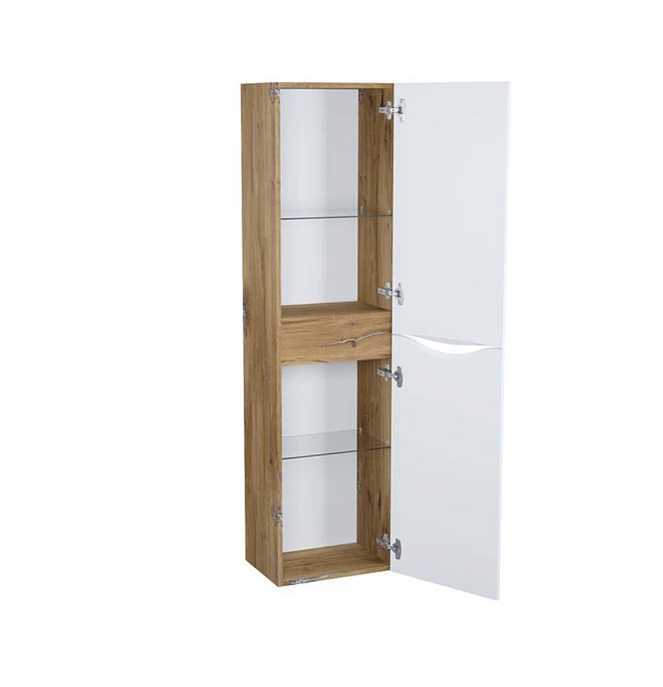 Пенал Iddis Cloud CLO40Y0i97 белый матовый/светлое дерево для ванной в интернет-магазине сантехники Sanbest