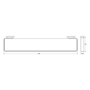 Полка Artwelle Regen 60 832760A хром купить в интернет-магазине сантехники Sanbest