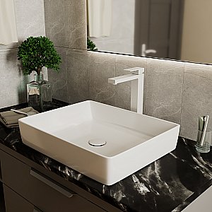 Смеситель для раковины D&K Bayern.Liszt DA1512008 белый матовый купить в интернет-магазине сантехники Sanbest