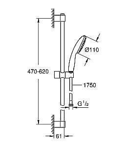 Душевой гарнитур Grohe Tempesta 27853003 хром купить в интернет-магазине сантехники Sanbest