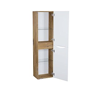 Пенал Iddis Cloud CLO40Y0i97 белый матовый/светлое дерево для ванной в интернет-магазине сантехники Sanbest