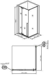 Душевой уголок Allen Brau Fantasy 100x100 3.11002-00 хром купить в интернет-магазине Sanbest