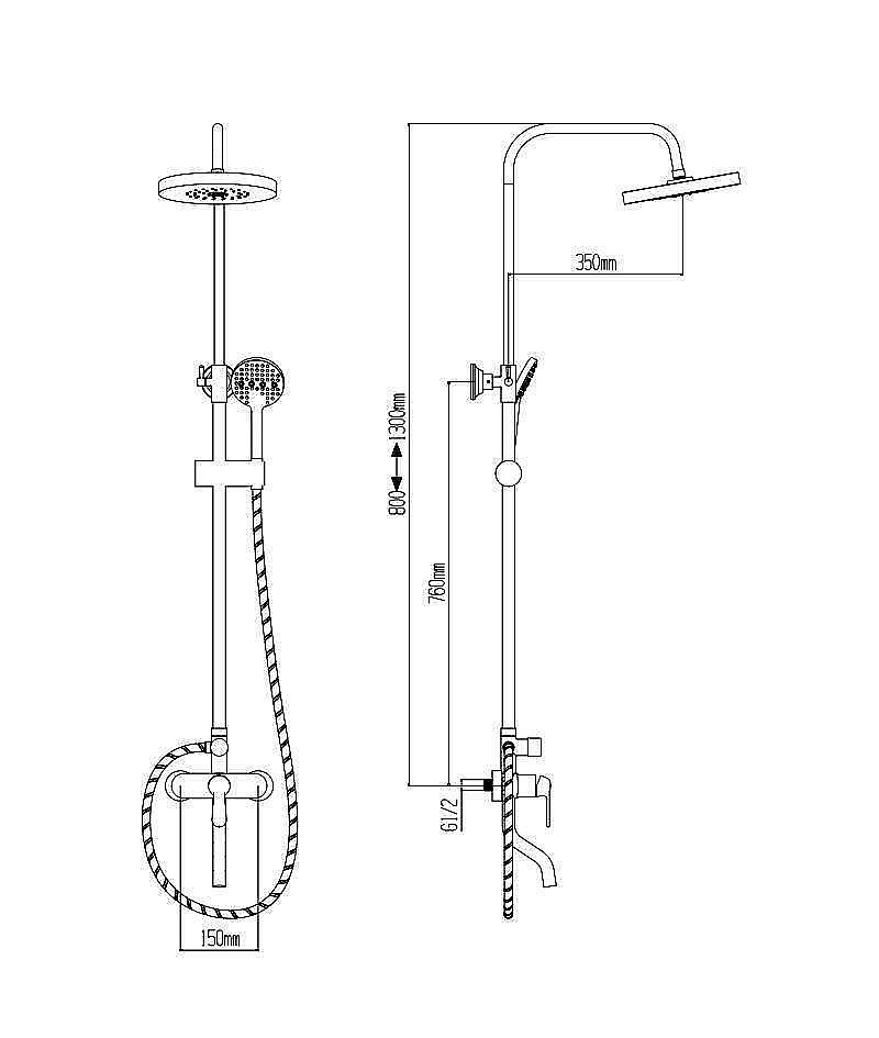 Душевая система Boch Mann ECO BM7225 купить в интернет-магазине сантехники Sanbest