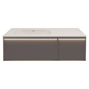 Тумба с раковиной Vincea Elise 120 VMC-4EL120MG/VCB-4EL120MW серый матовый для ванной в интернет-магазине Sanbest