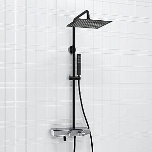 Душевая система WasserKraft Abens 2000 SET2706 Thermo черный Soft-touch/хром купить в интернет-магазине сантехники Sanbest