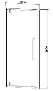 Душевая дверь Vincea Alpha VDP-3AL100CL 100 профиль хром/стекло прозрачное купить в интернет-магазине Sanbest