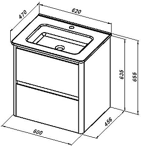 Тумба с раковиной Allen Brau Gravity 60 1.370008.CGM олива матовая для ванной в интернет-магазине Sanbest