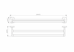 Полотенцедержатель двойной WONZON & WOGHAND PORTO WW-1001 хром купить в интернет-магазине сантехники Sanbest