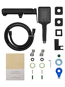 Смеситель для ванны с душем WONZON & WOGHAND DIAMOND, Черный матовый (WW-88639011-MB) купить в интернет-магазине сантехники Sanbest