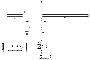 Душевая система Boheme Fusion 130-2-MG золото матовое купить в интернет-магазине сантехники Sanbest