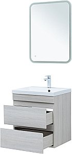 Тумба с раковиной Aquanet Нота New 334203 60 дуб холден для ванной в интернет-магазине Sanbest