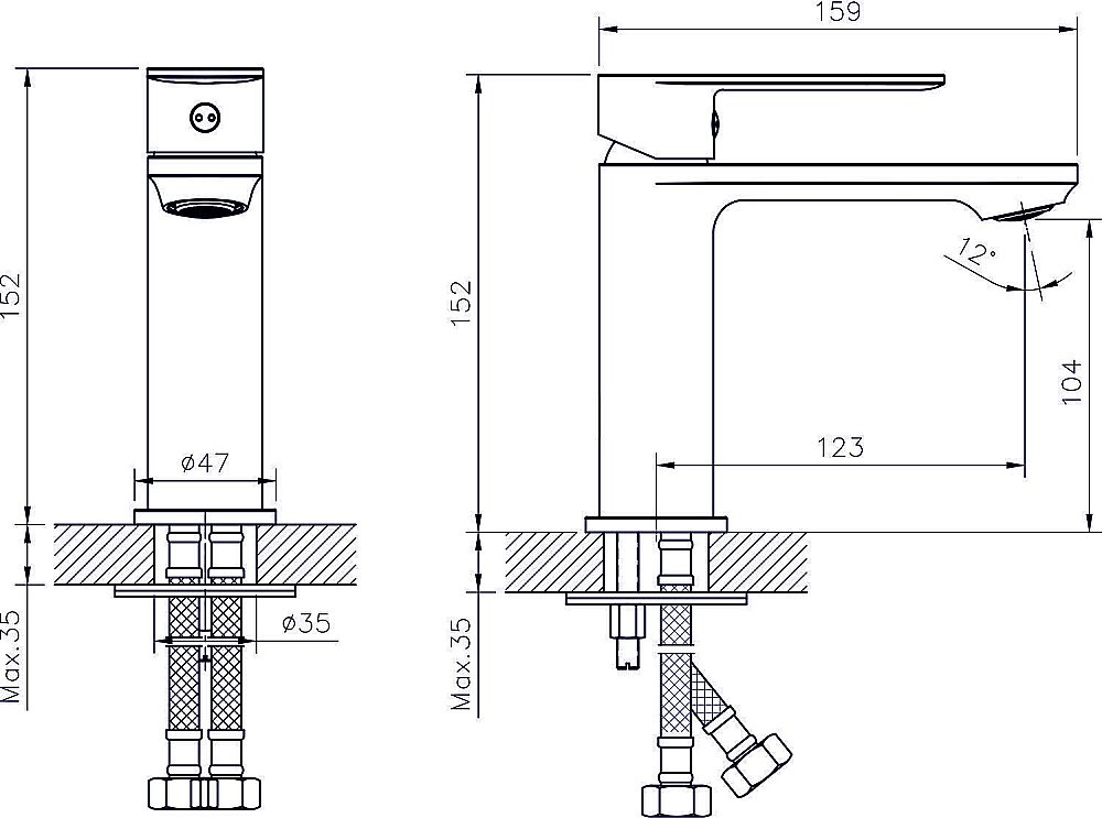 Смеситель для раковины Rush Luson LU1630-11 купить в интернет-магазине сантехники Sanbest