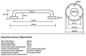 Поручень Bemeta Help program 301100702 купить в интернет-магазине сантехники Sanbest