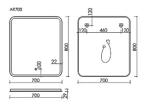 Зеркало Sancos Arcadia 70х80 AR700 белое в ванную от интернет-магазине сантехники Sanbest