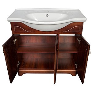 Тумба с раковиной Orange Классик F7-85TU1+Ra орех антикварный для ванной в интернет-магазине Sanbest