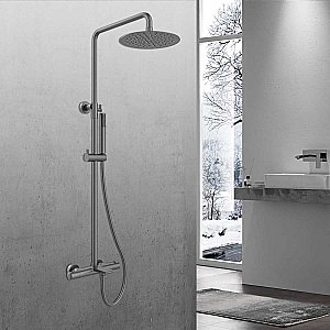 Душевая система Vincea Vogue VSFS-1V1TGM вороненая сталь купить в интернет-магазине сантехники Sanbest