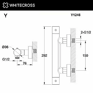 Смеситель для душа WhiteCross Y Y1246NIB никель брашированный купить в интернет-магазине сантехники Sanbest