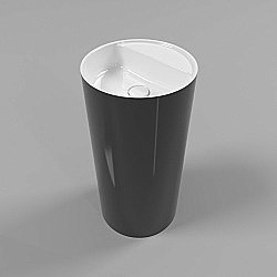 Раковина напольная WhiteCross Pantheon 43 0708.043043.10100 черная, белая купить в интернет-магазине Sanbest