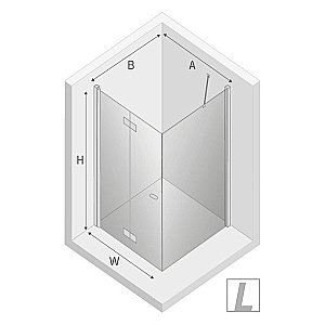 Душевой уголок NEW TRENDY NEW SOLEO BLACK 70x90 стекло прозрачное/профиль черный купить в интернет-магазине Sanbest