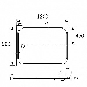 Душевой поддон Abber AD3C129 120х90 белый купить в интернет-магазине Sanbest