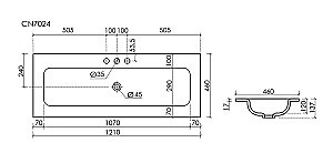 Тумба с раковиной Sancos FOLK Floor FL120FCP/CN7024MB 120 Капучино для ванной в интернет-магазине Sanbest