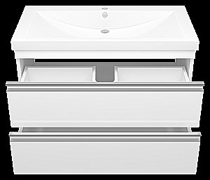 Тумба с раковиной Misty Ингрид - 90 П-Инг-01090-011П2Я белая для ванной в интернет-магазине Sanbest