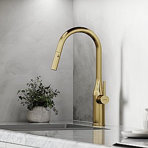 Смеситель для кухни Sancos Grand SC4002BG брашированное золото купить в интернет-магазине сантехники Sanbest