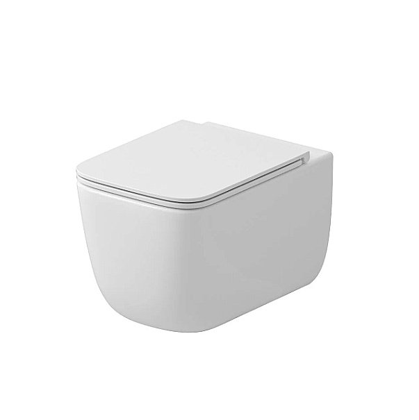 Унитаз подвесной Grossman GR-4409SQ белый, безободковый, с крышкой микролифт, слив торнадо купить в интернет-магазине Sanbest