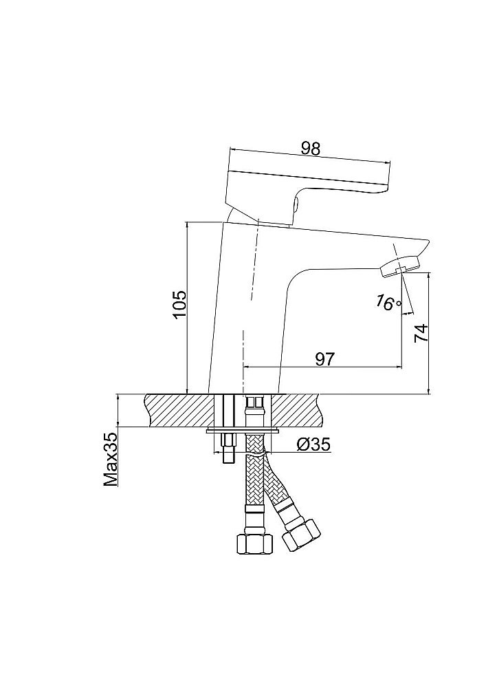 Смеситель для раковины Cersanit CERSANIA 63030 купить в интернет-магазине сантехники Sanbest