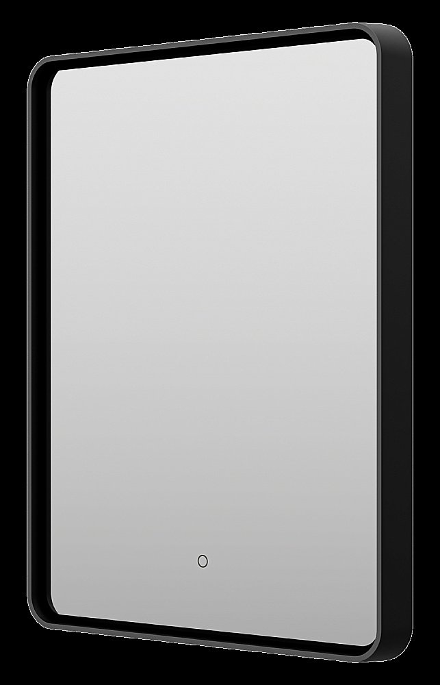 Зеркало с LED-подсветкой Misty MERCURY 60x80 черное в ванную от интернет-магазине сантехники Sanbest