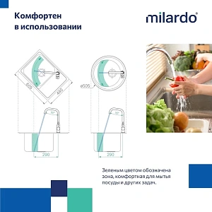 Смеситель для кухни Milardo Meal M01BLL0M05 купить в интернет-магазине сантехники Sanbest