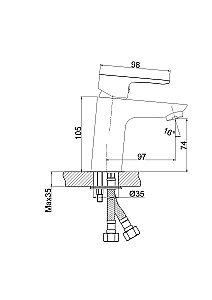 Смеситель для раковины Cersanit CERSANIA 63030 купить в интернет-магазине сантехники Sanbest