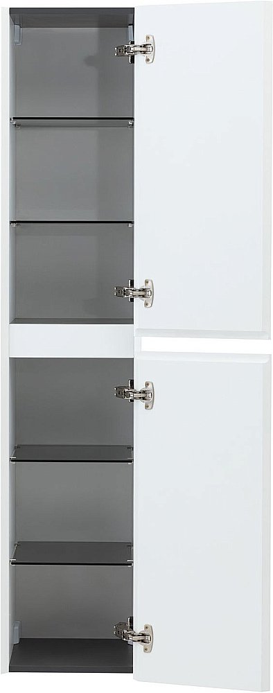 Шкаф-пенал Aquanet Альтера 33715834 белый матовый для ванной в интернет-магазине сантехники Sanbest