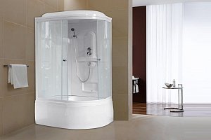 Душевая кабина Royal Bath RB8120BK1-T 120x80 профиль белый/стекло прозрачное купить в интернет-магазине Sanbest