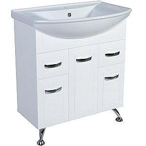 Тумба с раковиной Rush Fiji 75 FIS18175W белая для ванной в интернет-магазине Sanbest