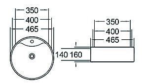 Раковина накладная SantiLine 46,5 SL-1069 белая купить в интернет-магазине Sanbest